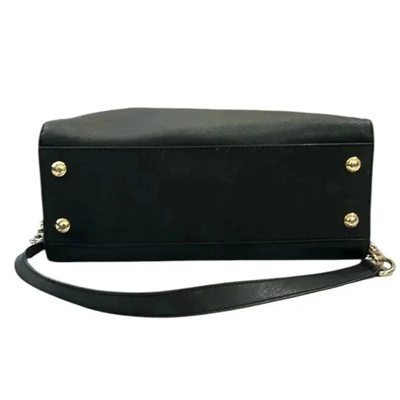 Michael Kors Hamilton Black Leather Satchel Purse EUC - Picture 6 of 7